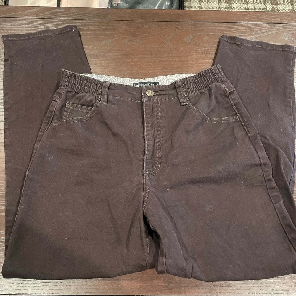 Vintage Lee Brown Relaxed Fit 1889 High Waisted, Tapered Leg, Women’s 8 Short